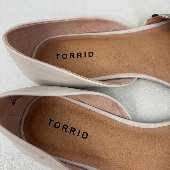 Torrid Ballet Flat Womens Size 9 Wide Snake Reptile D'Orsay Slip On Faux Leather - Picture 6 of 10